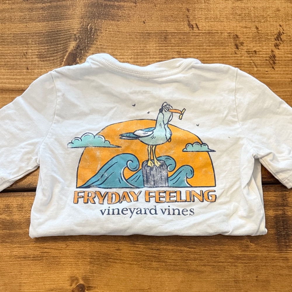 Vineyard Vines Kids White Tee - Fryday Feeling Design